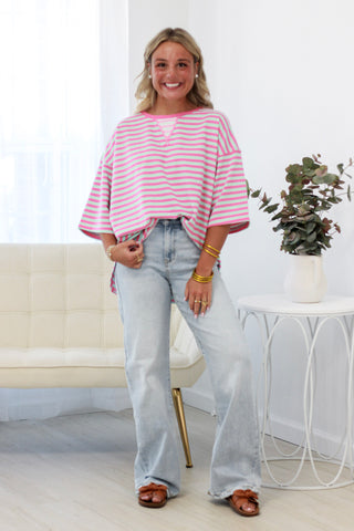 Summer Waves Striped Top