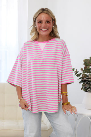 Summer Waves Striped Top