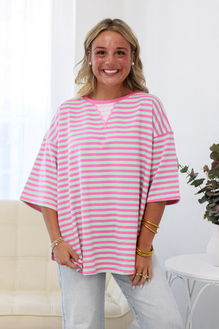 Summer Waves Striped Top