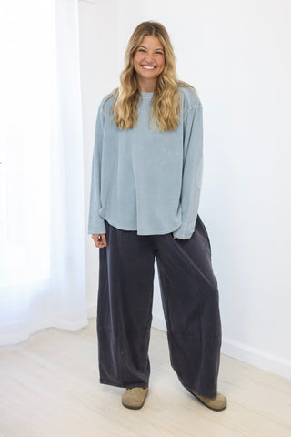 Travel With Me Washed Knit Top