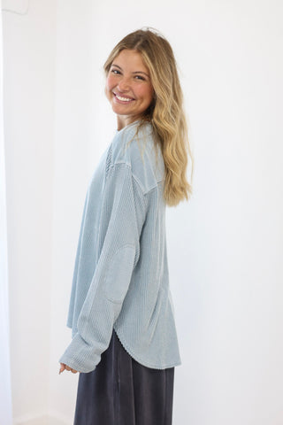Travel With Me Washed Knit Top