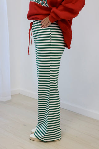 Merry Moments Striped Pants in Green