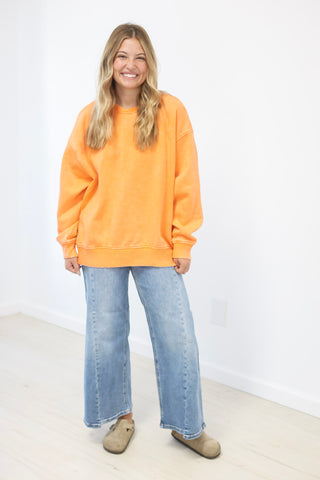 You're It Acid Wash Sweatshirt in TN Orange