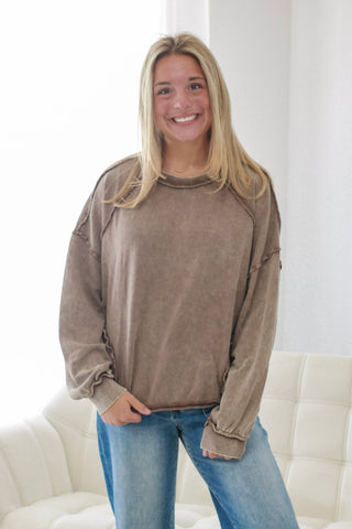 In The Thick of It Pullover in Cacao