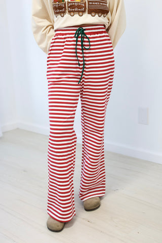 Merry Moments Striped Pants in Red