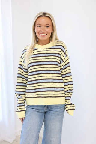 Autumn Skies Striped Sweater