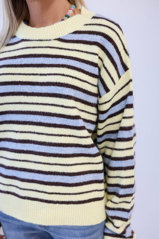 Autumn Skies Striped Sweater