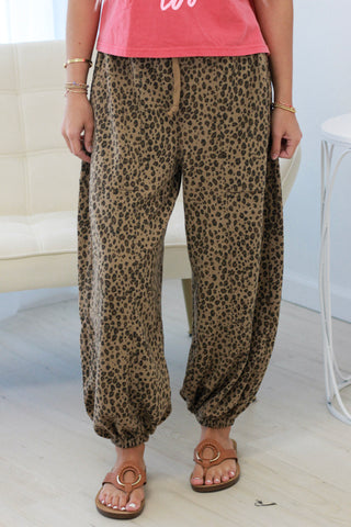 Hear Me Roar Mineral Washed Pants in Mocha