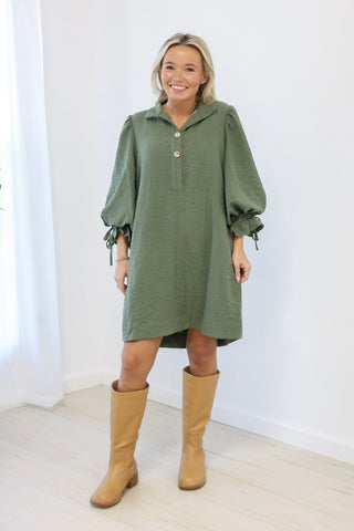 Rolling Hills Olive Dress