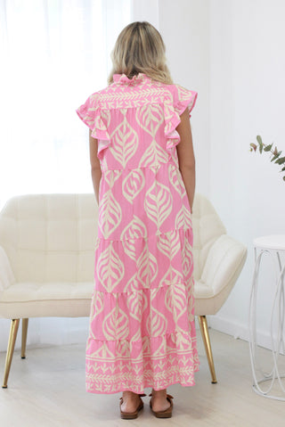 Find Yourself Floral Dress in Peony Pink