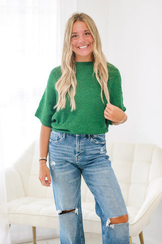 Locked In Hunter Green Top