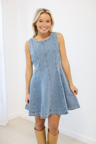 Denim Days of Fall Mini Dress