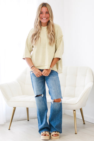 Keeping It Simple Matcha Top