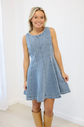Denim Days of Fall Mini Dress