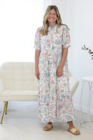 These are the Days Floral Maxi Dress in Blue/Pink