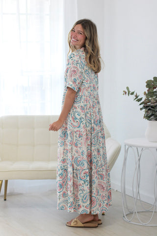 These are the Days Floral Maxi Dress in Blue/Pink