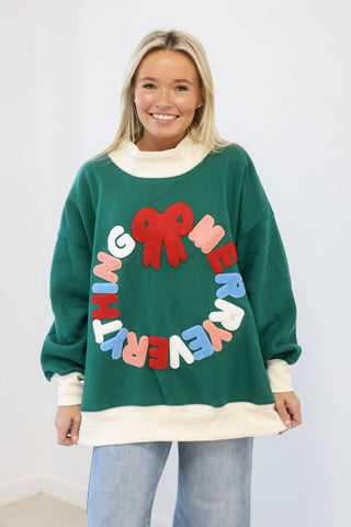Merry Everything Chenille Patch Pullover