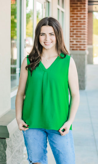 Fashion Forward Tank in Kelly Green