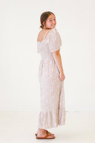 Forever Bound Smocked Ditzy Floral Dress