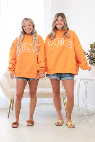 Winning Season Tennessee Orange Mock Neck Pullover