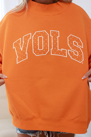 Winning Season Tennessee Orange Mock Neck Pullover