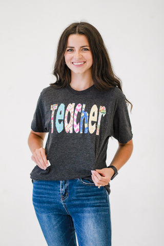 Teacher Hodgepodge Patchwork Tee