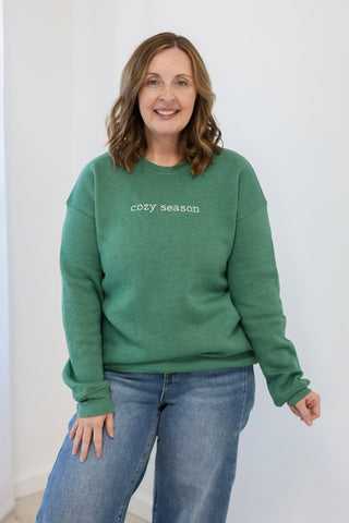 Cozy Season Embroidered Sweatshirt