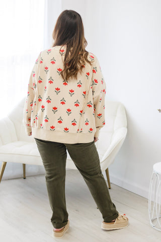 Let Love Grow Floral Pullover