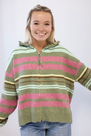 So Sweet Striped Cardigan