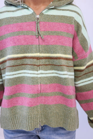 So Sweet Striped Cardigan