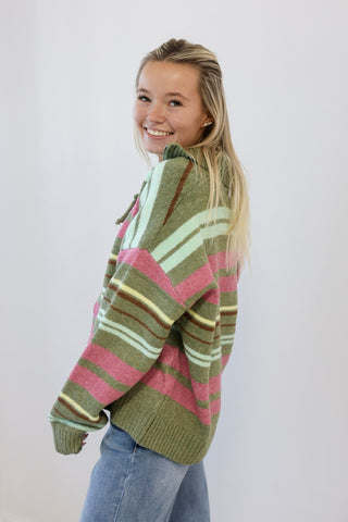 So Sweet Striped Cardigan