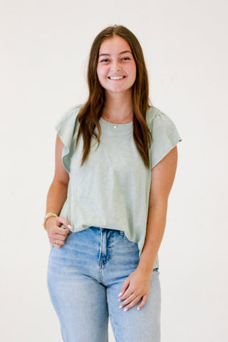 Fashionable Fling Top in Sage