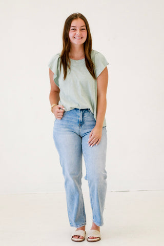 Fashionable Fling Top in Sage