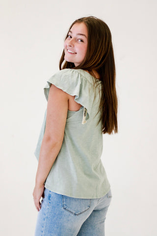 Fashionable Fling Top in Sage
