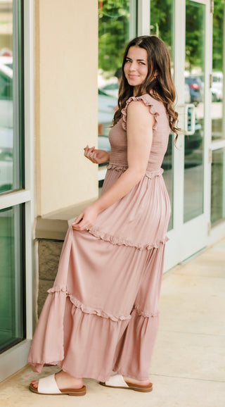 Doing Something Right Smocked Dress