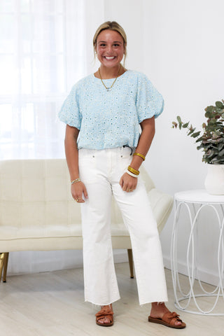 Beachy Breeze Blue Blouse