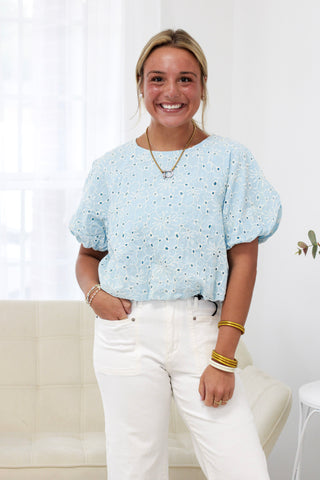 Beachy Breeze Blue Blouse