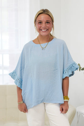 Coming Through for You Blue Blouse