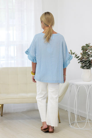 Coming Through for You Blue Blouse