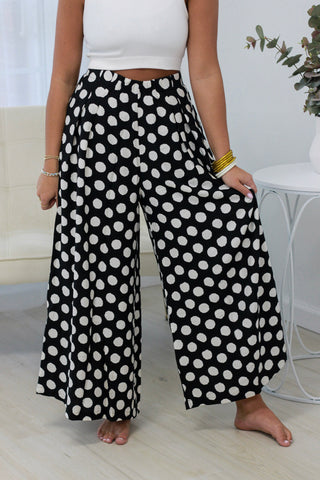 Trendsetter Polka Dot Pants in Black