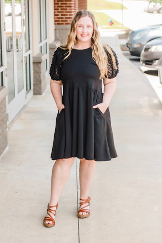 See You in Black Babydoll Dress
