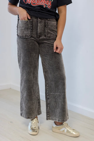 Fall for Me Corduroy Pants in Ash