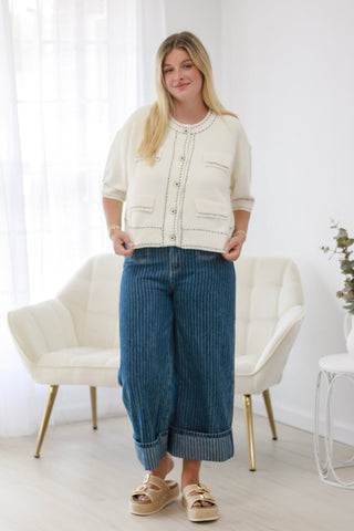 A Whole Vibe Button-Up Sweater