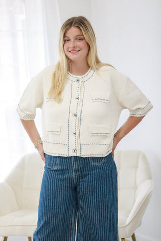 A Whole Vibe Button-Up Sweater