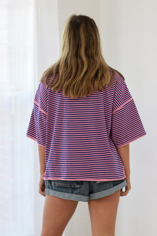 On the Move Striped Top