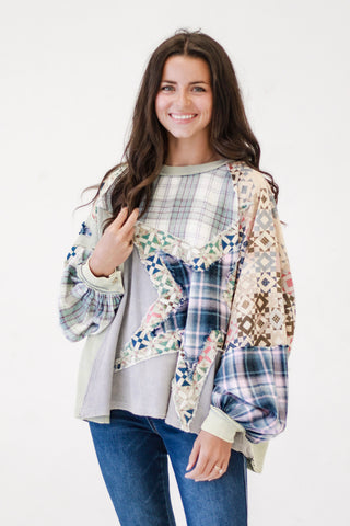 Picked For You Patched Top by Oli & Hali