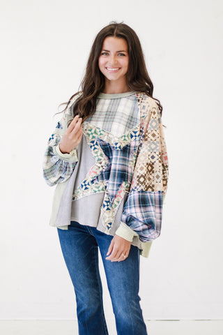 Picked For You Patched Top by Oli & Hali