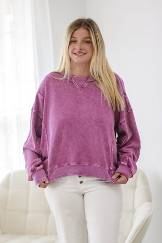 Around the World Orchid Pullover
