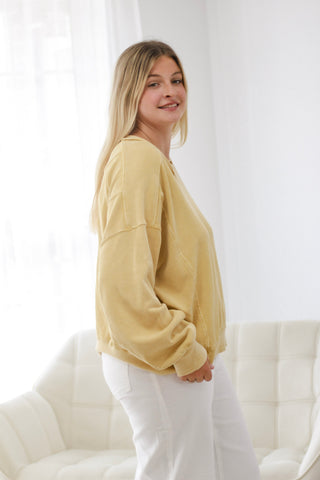 Around the World Burnt Mustard Pullover