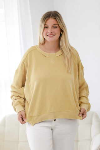 Around the World Burnt Mustard Pullover